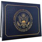 Titular do certificado CitizenshipFlashCards.us acolchoado com capa