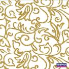 TNT Estampado 1,40M 40G Arabesco Glitter Branco Rolo com 25 Metros