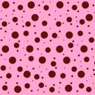 Tnt estampado bolas sortidas marrom / base rosa 1,40 m x 25 m