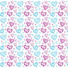 Tnt estampado coracoes azul / rosa 1,40 m x 25 m