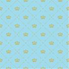Tnt estampado coroa dourado / base azul 1,40 m x 25m