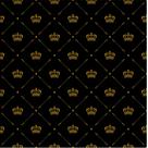 Tnt estampado coroa dourado / base preta 1,40 m x 25m