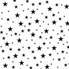 Tnt estampado estrelas preta 1,40 m x 25 m