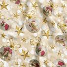 TNT Estampado Natal Gold Biscoito - 5 MT