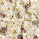 Tnt Estampado Natal Gold Biscoito Decoração 1,4mx 3 Metros