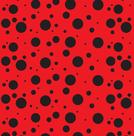 Tnt estampado poá vermelho e preto 10 metros