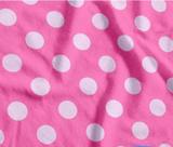 TNT Estampado Rosa Bolinha Branca - 5 MT