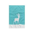Toalha 3D-Rose Ice Blue Reindeer in the Snow para o Natal
