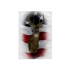 Toalha 3D Rose Misty Haze Whitetail Buck American Flag 38x56cm