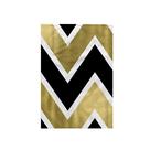 Toalha 3D-Rose, Preto, Ouro, Branco, Glam, Chevron Stripes 38x56cm Toalha 3D-Rose, Preto, Ouro, Branco, Glam, Chevron Stripes 38x56cm
