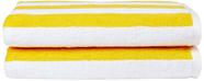 Toalha Amazon Basics 100% algodão Terry Cabana Stripe 76x152cm