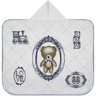 Toalha Baby C/ Capuz Tecebem Estampada Kinder Guilherme Azul