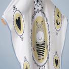Toalha Baby C/ Capuz Tecebem Estampada Kinder Nino Branco