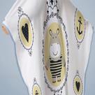 Toalha Baby C/ Capuz Tecebem Estampada Kinder Nino Branco