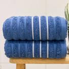 Toalha Banhão Wave Fio Penteado 80x150 Azul
