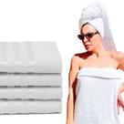 Toalha Banho Branca 125x 70cm 100 Algodão Alta Absorção Spa, Salão de beleza e Pet Shop