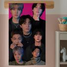Toalha Banho com Estampa Kpop Banda Coreana Bst Qualidade Super Macia