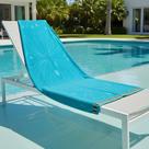 Toalha Banho Praia Piscina Gigante 80x150cm Algodão Aveludada Azul Topázio Borboletas