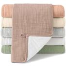 Toalha Bearmoss Muslin Burp, 50 x 25 cm, pacote com 6 panos de algodão Toalha Bearmoss Muslin Burp, 50 x 25 cm, pacote com 6 panos de algodão