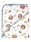 Toalha Bebê Capuz Soft 70 cm x 70 cm com Viés 100% Algodão Bublim Cor:Borboleta