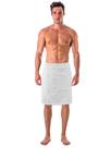 Toalha Body Wrap, linho turco, veludo felpudo para homens, branca