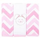Toalha Boquinha Bichinhos Estampado Liso Bordado Vies Rosa - BAMBI
