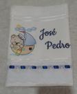 Toalha Bordada Personalizada com Nome Infantil, ursinho