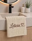 Toalha Bordada Personalizada Com Nome - Lavabo