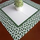 Toalha centro de mesa 70 x 70 - faixa verde