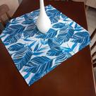 Toalha centro de mesa 70 x 70 - folha azul