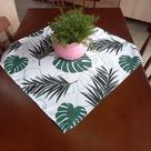 Toalha centro de mesa 70 x 70 - folha verde