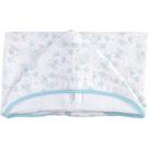 Toalha com Capuz em Tecido Fralda Estampada Teka Azul para Bebê - 75 x 90cm