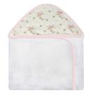 Toalha com Capuz Estampado - Floral Rosa