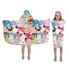 Toalha com capuz Franco Squishmallows para banheira/piscina/praia para crianças