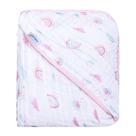 Toalha com capuz soft estampa arco iris nuvem Toalha com capuz soft estampa arco iris nuvem