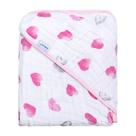 Toalha com capuz soft estampa corações Toalha com capuz soft estampa corações