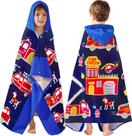 Toalha com capuz VOOVA & MOVAS Kids Age 3-10 100% algodão azul Toalha com capuz VOOVA & MOVAS Kids Age 3-10 100% algodão azul