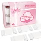 Toalha comprimida Classycoo 100% algodão orgânico dos EUA rosa