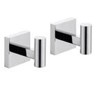 Toalha de banheiro Robe Hook KOKOSIRI, pacote com 2 ganchos cromados