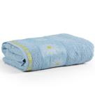 Toalha de Banho Avulsa Minimi Infantil 100% Algodão - 1,15m x 75cm - Margarida - Azul