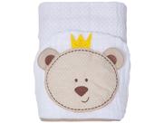 Toalha de Banho Bebê com Capuz Bordada - 100% Algodão Bege Papi Toys Urso