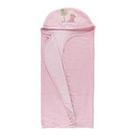 Toalha de Banho Bebê Felpa e Forro Fralda com Capuz Bordado 100 Algodão Rosa