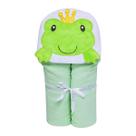 Toalha de Banho Bebê Felpuda Sapinho Forrada com Capuz Bordada Papi Bichinhos Textil 90x70cm 001938