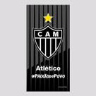 Toalha De Banho Bouton Atlético Mineiro Preta e Cinza
