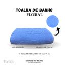 Toalha de Banho Briza 100% Algodão Banhão (0,80 X 1,50m) Floral - Azul