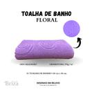 Toalha de Banho Briza 100% Algodão Banhão (0,80 X 1,50m) Floral - Lilás