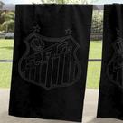 Toalha de Banho Buettner Jacquard Veludo Futebol Santos 70cmx140m Preto Toalha de Banho Buettner Jacquard Veludo Futebol Santos 70cmx140m Preto