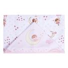 Toalha de Banho com Capuz Felpuda Lua Rosa Claro e Branca Feminino