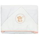 Toalha de Banho Estampada Com Capuz de Centro E Forro de Fralda 68x68cm Costurado Nos 4 Lados Bublim Incomfral