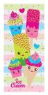 Toalha de Banho Felpuda Estampada Doce Gelato 0,60cm x 1,10m